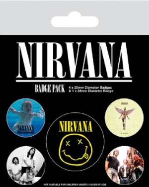 Nirvana - Badge Pack i gruppen CDON - Exporterade Artiklar_Manuellt / Merch_CDON_exporterade hos Bengans Skivbutik AB (3778765)