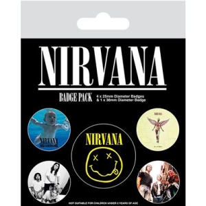Nirvana - Badge Pack i gruppen MERCHANDISE / Pin-Button Badge / Pop-Rock hos Bengans Skivbutik AB (3778765)