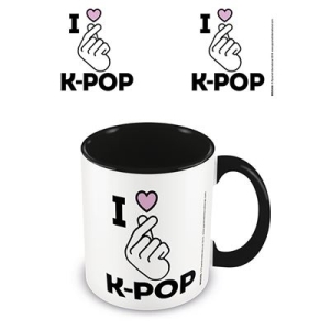 K-Pop - I Love K-Pop - Black Coloured Inner Mug i gruppen MERCHANDISE / Mugg / K-Pop hos Bengans Skivbutik AB (3779074)