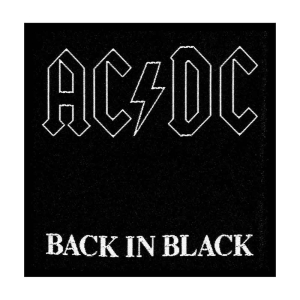 Ac/Dc - Back In Black Standard Patch i gruppen MERCHANDISE / Tygmärke / Hårdrock hos Bengans Skivbutik AB (3790716)