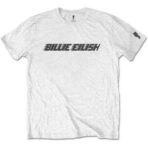 Billie Eilish - Black Racer Logo Uni Wht    i gruppen MERCHANDISE / T-shirt / Pop-Rock hos Bengans Skivbutik AB (3808675r)