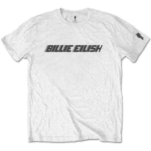 Billie Eilish -  Unisex Tee: Black Racer Logo (Sleeve Print) (XXL) i gruppen Kampanjer / Tips Tröjor hos Bengans Skivbutik AB (3808680)