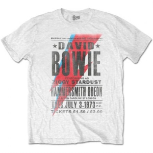 David Bowie - T-shirt - Hammersmith Odeon (Men White) i gruppen Minishops / David Bowie / David Bowie Merch hos Bengans Skivbutik AB (3826311)