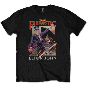 Elton John -  T-shirt - Captain Fantastic (Men Black) i gruppen ÖVRIGT / BW-T-shirts hos Bengans Skivbutik AB (3827297)