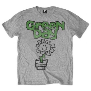 Green Day - T-shirt - Flower Pot  (Men Grey) i gruppen CDON - Exporterade Artiklar_Manuellt / T-shirts_CDON_Exporterade hos Bengans Skivbutik AB (3827354)