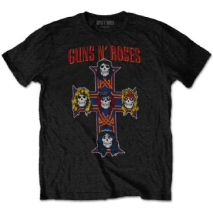 Guns N' Roses/ T-shirt - Vintage Cross (Men Black) (L) i gruppen ÖVRIGT / -Start Tshirt hos Bengans Skivbutik AB (3827441)