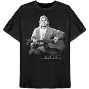 Kurt Cobain Unisex T-Shirt - Guitar Live Photo (Black) i gruppen ÖVRIGT / Merchandise hos Bengans Skivbutik AB (3827641r)