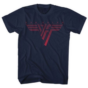 Van Halen - Classic Red Logo Uni Navy  3 i gruppen MERCHANDISE / T-shirt / Hårdrock hos Bengans Skivbutik AB (3828317r)