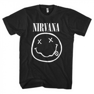 Nirvana - Unisex Tee: White Smiley i gruppen ÖVRIGT / Merchandise hos Bengans Skivbutik AB (3834113r)
