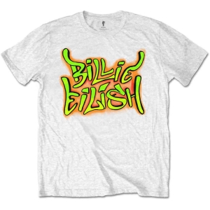 Billie Eilish - Graffiti Uni Wht    i gruppen MERCH / T-Shirt / Rockoff_Nya April24 hos Bengans Skivbutik AB (3835681r)