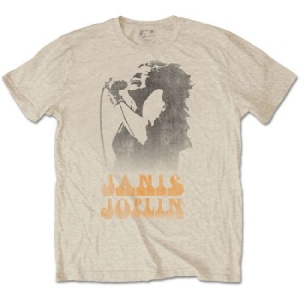 Janis Joplin - Janis Joplin Unisex Tee: Working The Mic i gruppen ÖVRIGT / BW-T-shirts hos Bengans Skivbutik AB (3835738)