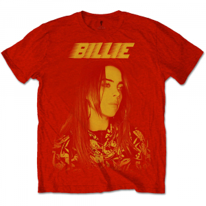 Billie Eilish - Racer Logo Jumbo Uni Red    i gruppen ÖVRIGT / Merch T-shirts hos Bengans Skivbutik AB (3865165r)
