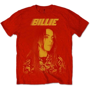 Billie Eilish - Racer Logo Jumbo Uni Red    i gruppen MERCHANDISE / T-shirt / Pop-Rock hos Bengans Skivbutik AB (3865166)