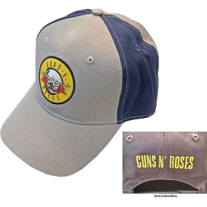 Guns N Roses - Circle Logo Grey/Navy Baseball C i gruppen MERCHANDISE / Keps / Hårdrock hos Bengans Skivbutik AB (3881289)