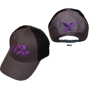Black Sabbath - Wavy Logo Char/Bl Baseball C i gruppen MERCHANDISE / Keps / Hårdrock hos Bengans Skivbutik AB (3881292)