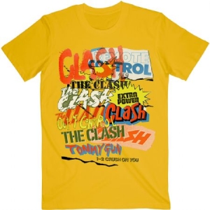 Clash - The Clash Unisex Tee: Singles Collage Text i gruppen Kampanjer / BlackFriday2020 hos Bengans Skivbutik AB (3881331)