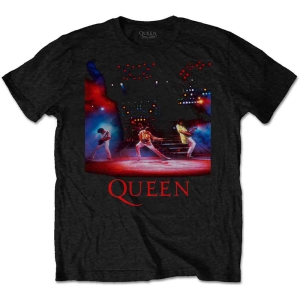 Queen - Live Shot Spotlight Uni Bl T-Shirt  (M) i gruppen MERCHANDISE / T-shirt / Pop-Rock hos Bengans Skivbutik AB (3881503)