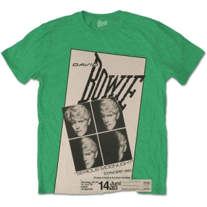 David Bowie - Concert '83 Uni Green    i gruppen MERCH / T-Shirt / Rockoff_Nya April24 hos Bengans Skivbutik AB (3881598r)