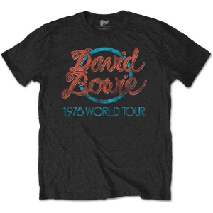 David Bowie - Unisex Tee: 1978 World Tour i gruppen ÖVRIGT / Merch T-shirts / Classic Tours hos Bengans Skivbutik AB (3907225)