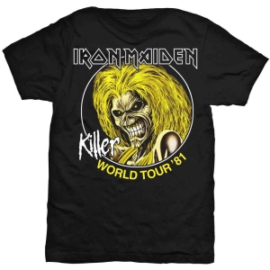 Iron Maiden - Unisex Tee: Killer World Tour 81 i gruppen MERCH / T-Shirt / Sommar T-shirt 23 hos Bengans Skivbutik AB (3907242r)