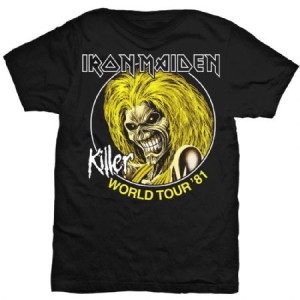 Iron Maiden -  Unisex Tee: Killer World Tour 81 (L) i gruppen MERCH / T-Shirt / Sommar T-shirt 23 hos Bengans Skivbutik AB (3907248)