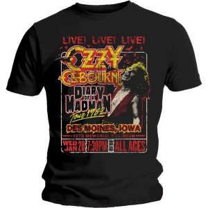 Ozzy Osbourne - Unisex Tee: Diary of a Madman Tour i gruppen ÖVRIGT / Merch T-shirts / Classic Tours hos Bengans Skivbutik AB (3907276r)