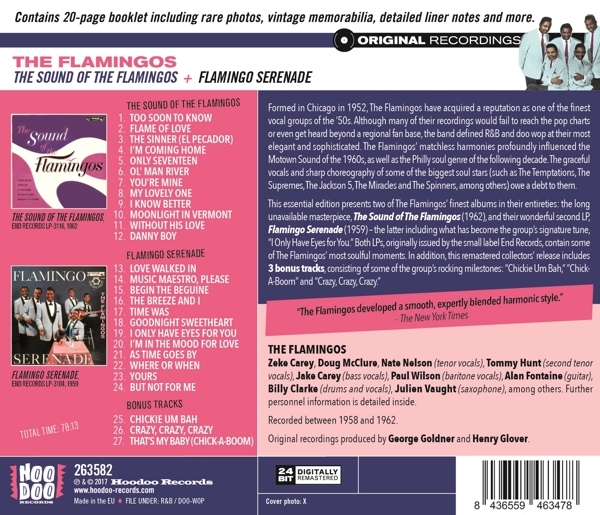 Flamingos - Sound Of The Flamingos/ Flamingo Serenade i gruppen CD / Toppsäljare hos Bengans Skivbutik AB (3922589)
