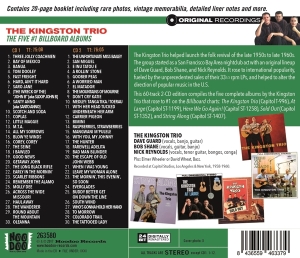 Kingston Trio - Five #1 Billboard Albums i gruppen CD / Elektroniskt,World Music hos Bengans Skivbutik AB (3922601)