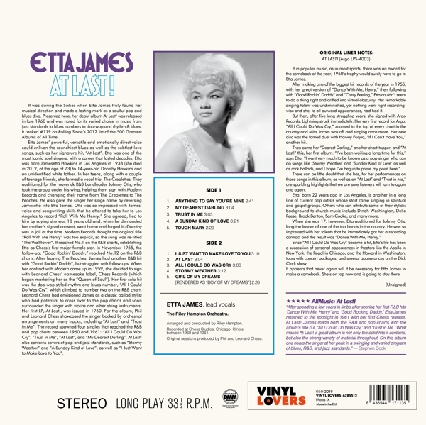 Etta James - At Last! i gruppen VINYL / Toppsäljare hos Bengans Skivbutik AB (3925208)