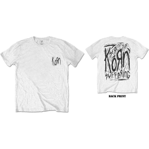 Korn - Scratched Type Uni Wht T-Shirt i gruppen MERCHANDISE / T-shirt / Hårdrock hos Bengans Skivbutik AB (3943037r)