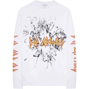 Def Leppard - Shatter Uni Wht Longsleeve i gruppen MERCHANDISE / T-shirt / Hårdrock hos Bengans Skivbutik AB (3943259r)