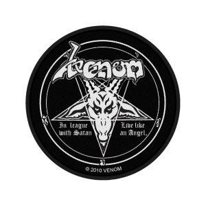 Venom - In League With Satan Standard Patch i gruppen MERCHANDISE / Accessoarer / Hårdrock hos Bengans Skivbutik AB (3943293)