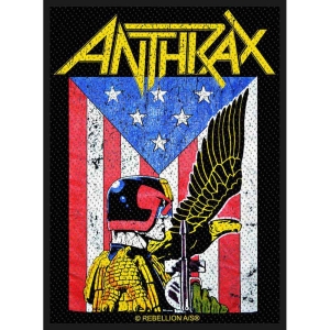 Anthrax - Judge Dredd Standard Patch i gruppen MERCHANDISE / Accessoarer / Hårdrock hos Bengans Skivbutik AB (3943303)