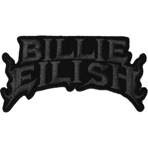Billie Eilish - Flame Bl Woven Patch i gruppen MERCHANDISE / Tygmärke / Pop-Rock hos Bengans Skivbutik AB (3943679)