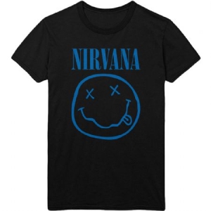 Nirvana - Nirvana Unisex Tee : Blue Smiley i gruppen Minishops / Nirvana hos Bengans Skivbutik AB (3946200r)