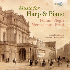 Saverio Mercadante Benedetto Negri - Music For Harp & Piano - Pollini, N i gruppen Externt_Lager / Naxoslager hos Bengans Skivbutik AB (3965615)