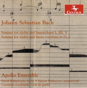 Bach Johann Sebastian - Sonatas For Violin And Harpsichord/Basso i gruppen CD / Klassiskt,Övrigt hos Bengans Skivbutik AB (4048161)