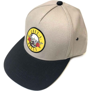 Guns N Roses - Circle Logo Sand/Bl Snapback C i gruppen MERCHANDISE / Keps / Hårdrock hos Bengans Skivbutik AB (4049405)