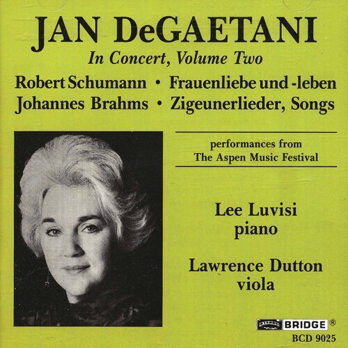 Schumann/Brahms - De Gaetani In Concert V.2 i gruppen CD / Klassiskt hos Bengans Skivbutik AB (4051515)