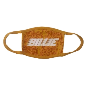Billie Eilish - Billie Eilish Face Mask : Racer Logo & Graffiti Yellow i gruppen ÖVRIGT / Merch Nyheter hos Bengans Skivbutik AB (4064008)