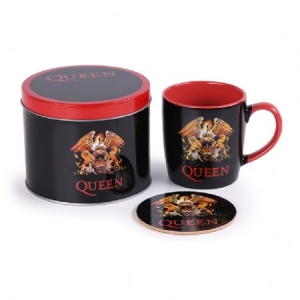 Queen - Queen (Logo) Mug & Coaster In Tin i gruppen VI TIPSAR / Tips Merch hos Bengans Skivbutik AB (4081906)