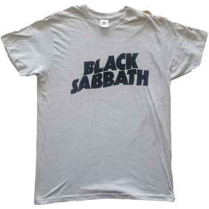 Black Sabbath - Black Wavy Logo Uni Grey    i gruppen MERCHANDISE / T-shirt / Hårdrock hos Bengans Skivbutik AB (4130268r)