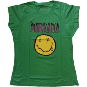 Nirvana - Nirvana Ladies T-Shir : Xerox Smiley Pink i gruppen ÖVRIGT / MK Test 5 hos Bengans Skivbutik AB (4132144r)