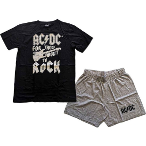 Ac/Dc - Ftatr Guitar Uni Bl/Grey Summer Pyjamas: i gruppen MERCHANDISE / Merch / Hårdrock hos Bengans Skivbutik AB (4139474r)