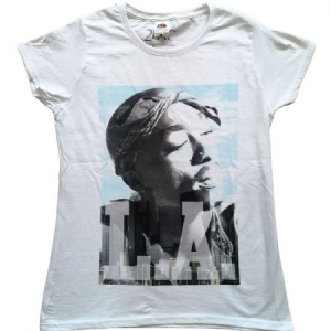 2Pac - Tupac ladies T-Shirt : LA Skyline i gruppen Minishops / Tupac hos Bengans Skivbutik AB (4140399r)