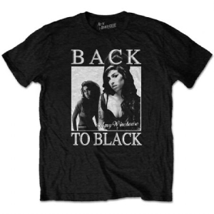 Amy Winehouse -  Unisex T-Shirt: Back To Black (S) i gruppen MERCHANDISE / T-shirt / RnB-Soul hos Bengans Skivbutik AB (4141030)