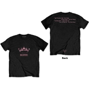 Blackpink - Unisex T-Shirt: The Album - Crown (Back Print) i gruppen CDON - Exporterade Artiklar_Manuellt / T-shirts_CDON_Exporterade hos Bengans Skivbutik AB (4141076r)
