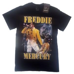 Freddie Mercury - Unisex T-Shirt: Live Homage i gruppen ÖVRIGT / BW-T-shirts hos Bengans Skivbutik AB (4141104)