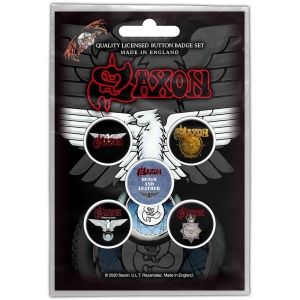 Saxon - Wheels Of Steel Button Badge Pack i gruppen ÖVRIGT / Merchandise hos Bengans Skivbutik AB (4168410)