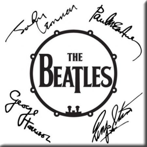 The beatles - Signed Drum Logo Magnet i gruppen Minishops / Beatles hos Bengans Skivbutik AB (4168424)